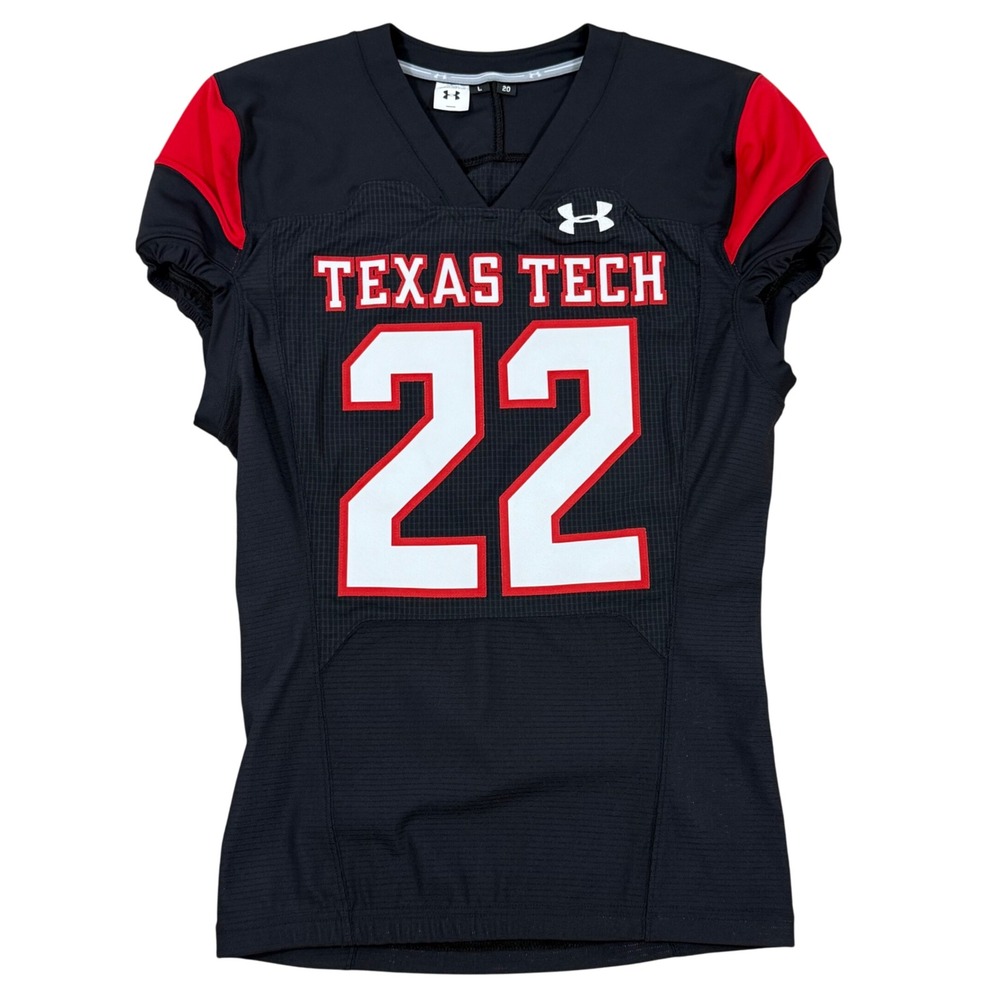 Texas Tech Under Armour Football Jersey‎ #22 Men's Large Stitched Black Red